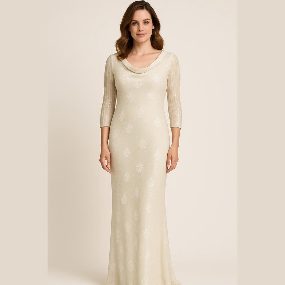 Sequin Cowl Neck Dress
